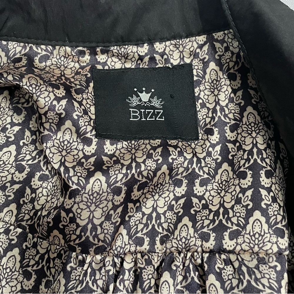 Bizz Black Ruffle Half Sleeve Button Up Jacket - Picture 9 of 12